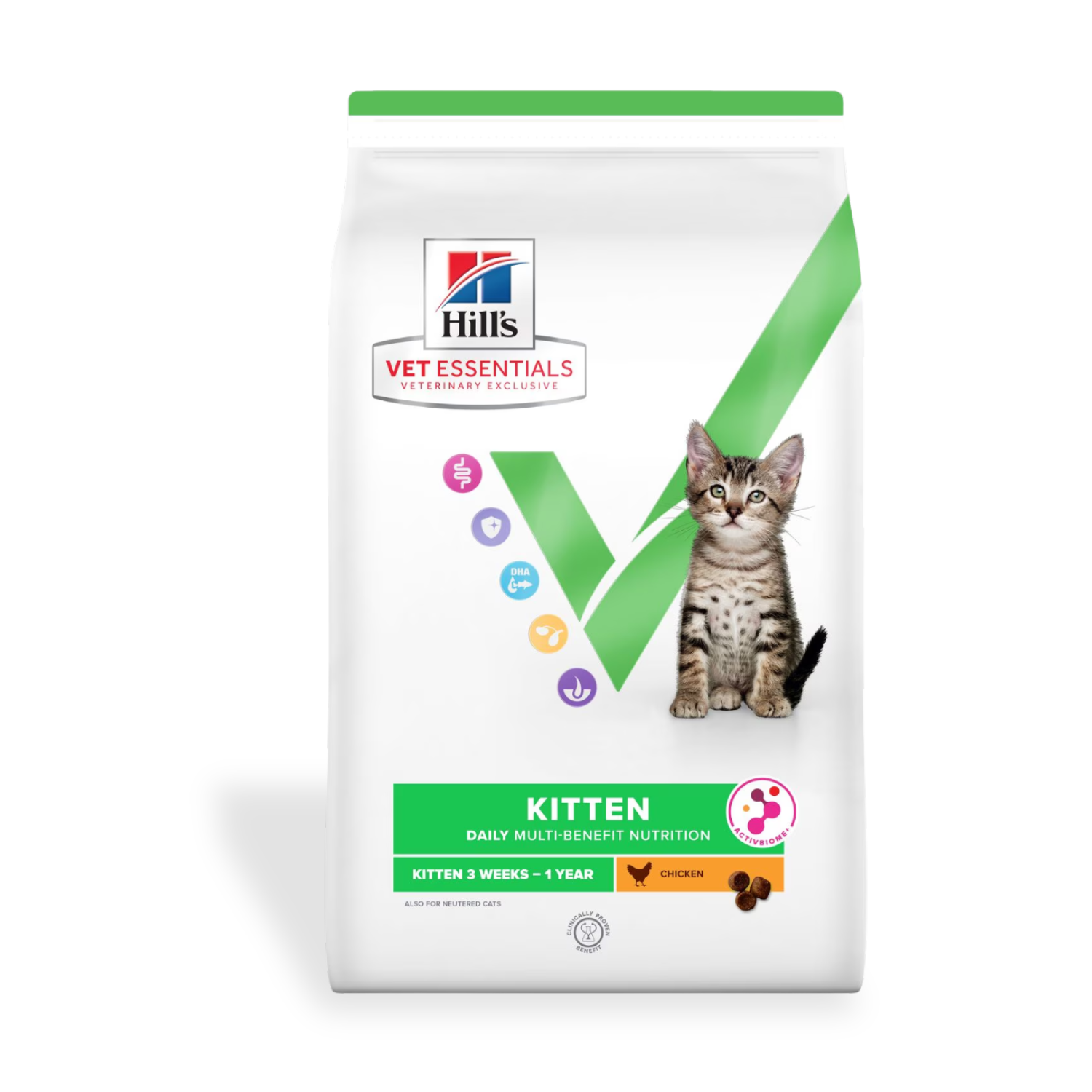 Image: Hills Vet Essentials Kitten - 1,5 kg - Balanced daily food for kittens and pregnant cats. 1.5 kg vet-exclusive pack with DHA, antioxidants, and prebiotics for full-body support.