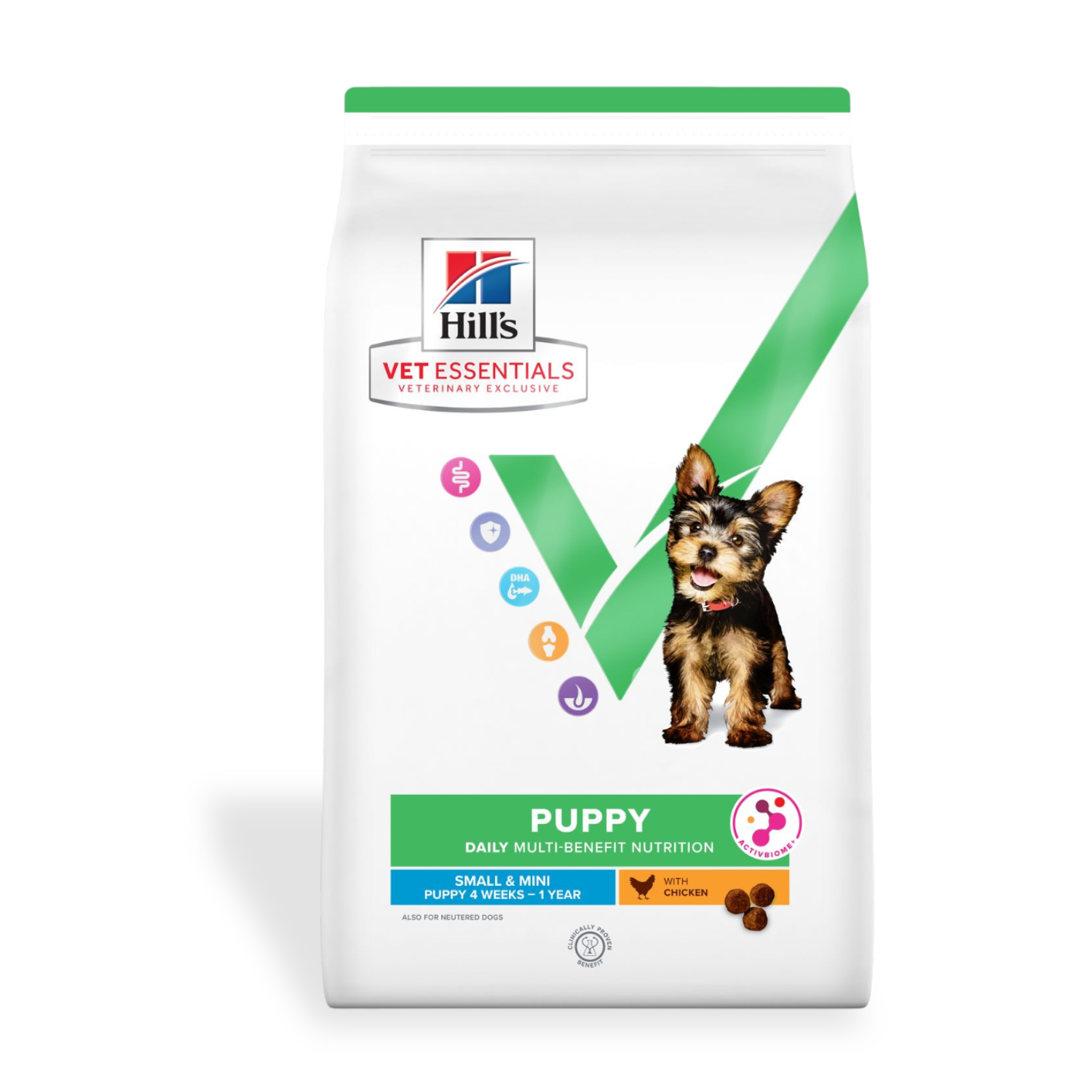 Image: Hills Vet Essentials Puppy Small & Mini - 2 kg - Complete growth nutrition for small & mini breed puppies, with prebiotics and DHA for healthy digestion, immunity, and brain development. 2 kg pack.