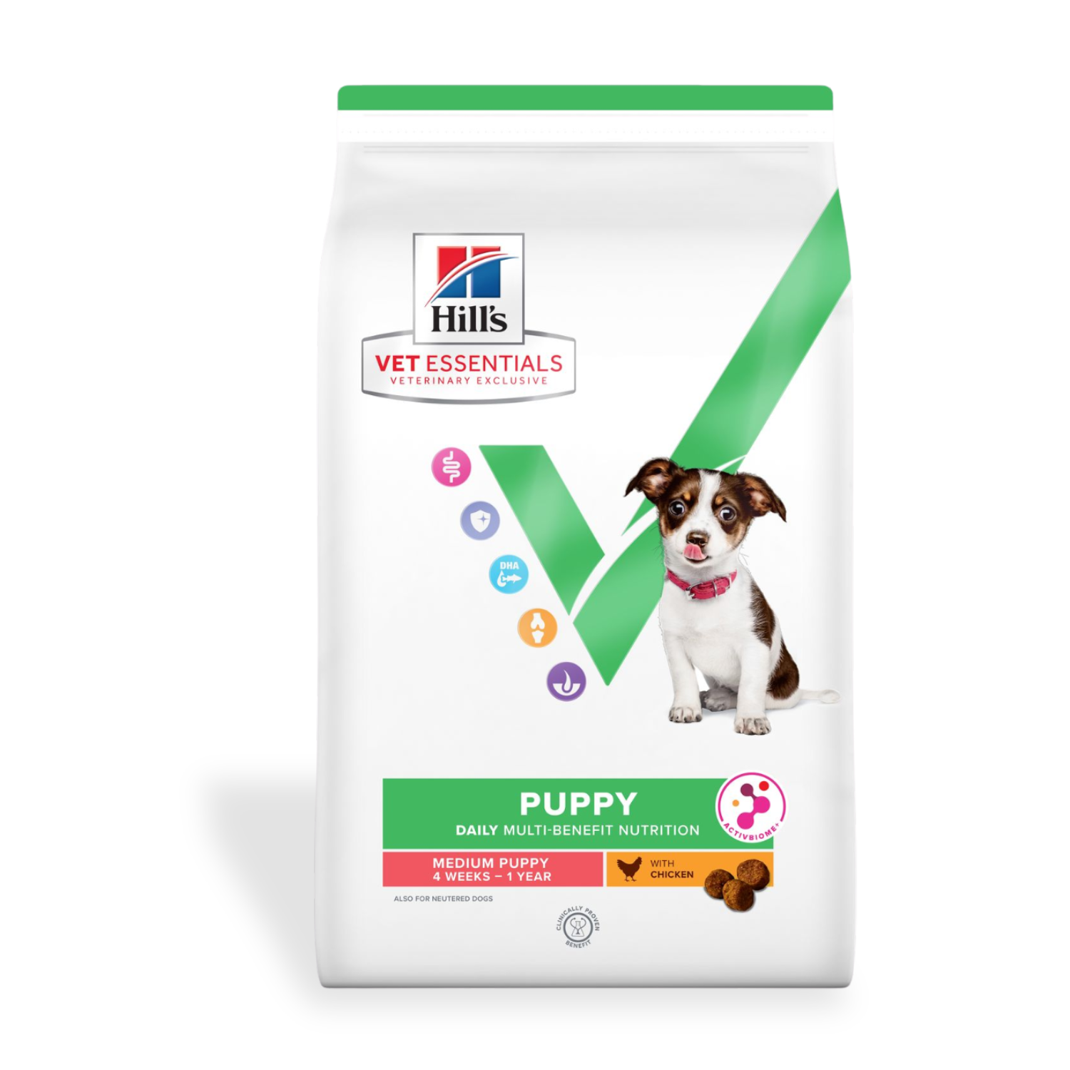 Image: Hills Vet Essentials Puppy Meduim - 2 kg - Balanced vet-exclusive food for medium breed puppies (10–25 kg adult weight). 2 kg pack with prebiotics, antioxidants and DHA for healthy growth.