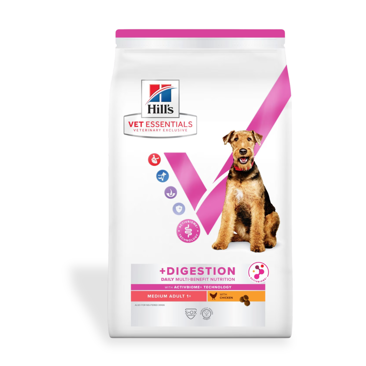 Image: Hills Vet Essentials Digestion Medium - 10 kg - Complete food for medium adult dogs (1+ years) with digestive support. Clinically proven fibre blend and tailored nutrition.