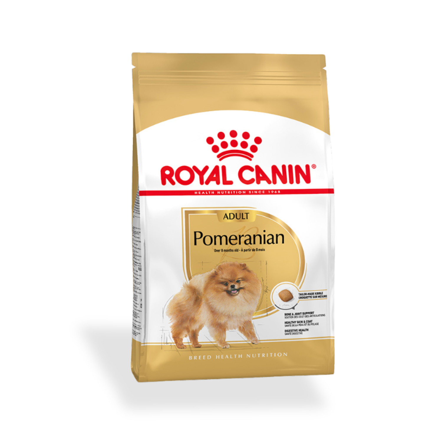 Image: Royal Canin Pomeranian Adult - 1,5 kg - Tailor-made dry food for adult Pomeranians, designed to support joint health, digestion, coat condition, and dental hygiene. For dogs from 8 months and up.