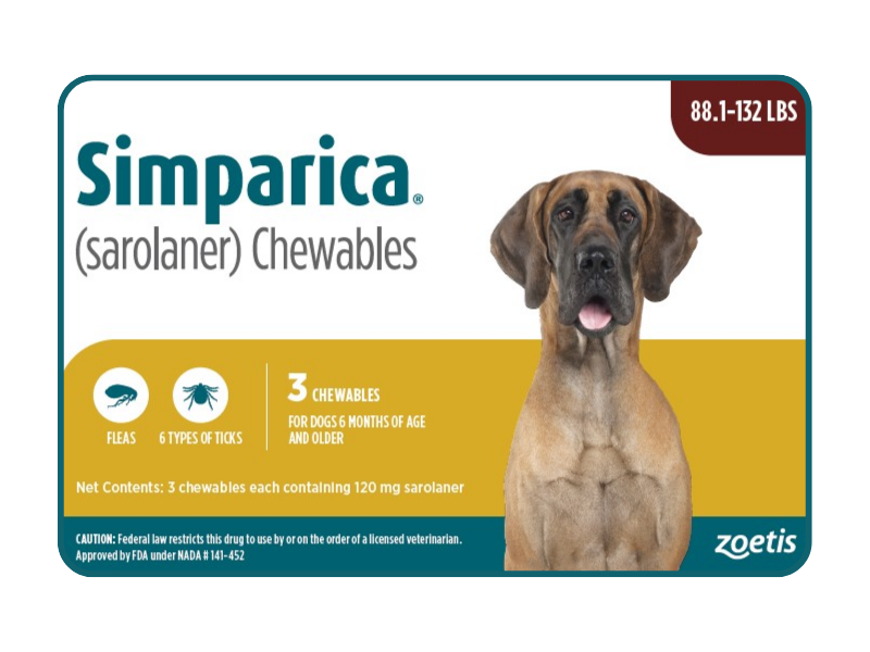 Image: Simparica for Dogs 40–60 kg - High-strength Simparica for extra-large dogs over 40 kg. 30 days of protection in one convenient chew.