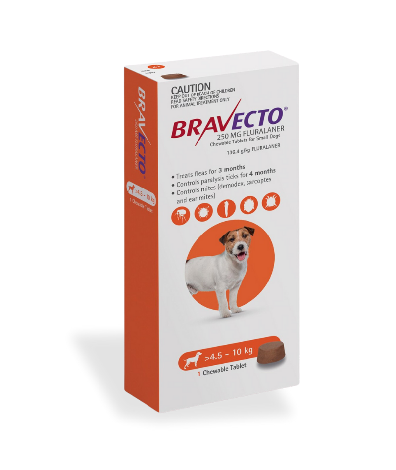 Image: Bravecto for Dogs 4.5–10 kg - Powerful long-term flea and tick prevention in a single chew. Ideal for breeds like Jack Russell, Pekingese, French Bulldog & more.